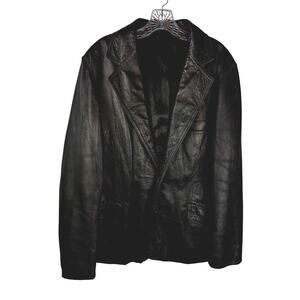 Vintage 60's leather Mens Blazer jacket size Ireland classic